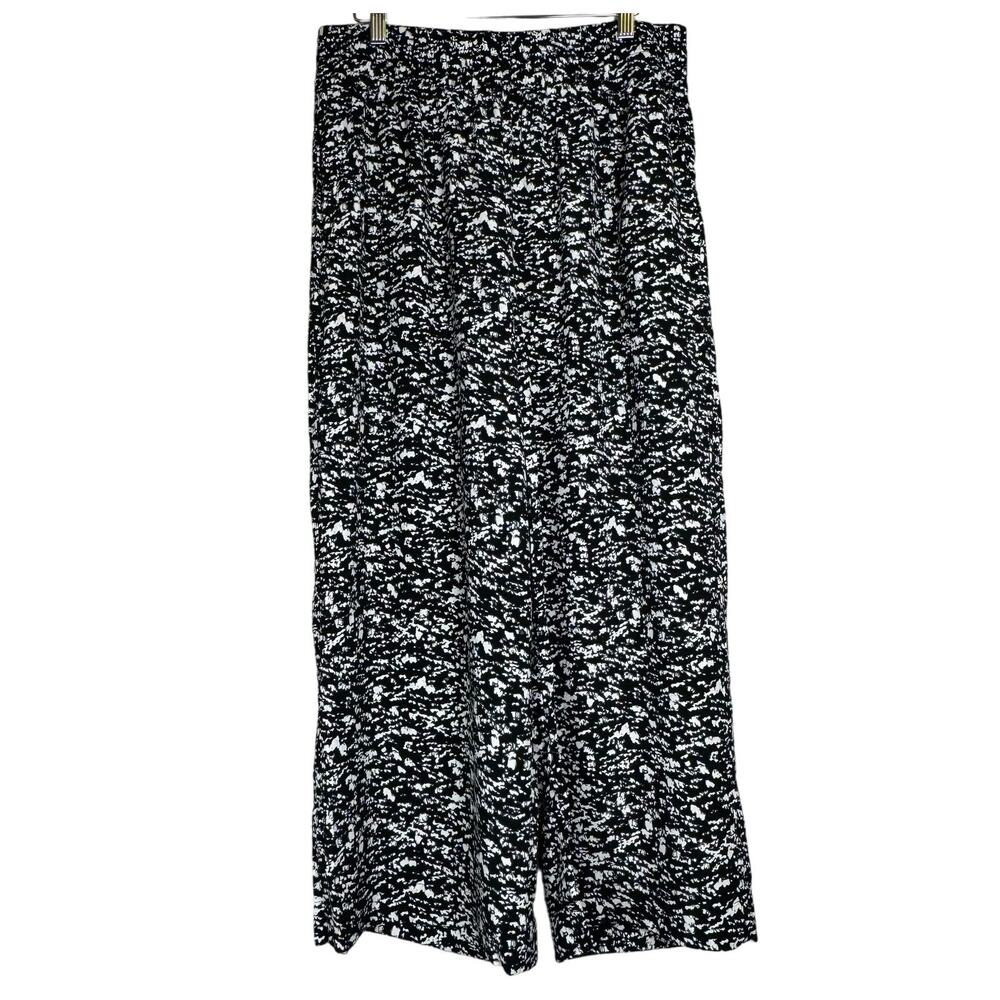 Whistles Women's Abstract Art to Wear Culottes Wide Leg Crop Pants Size 10 NWOT